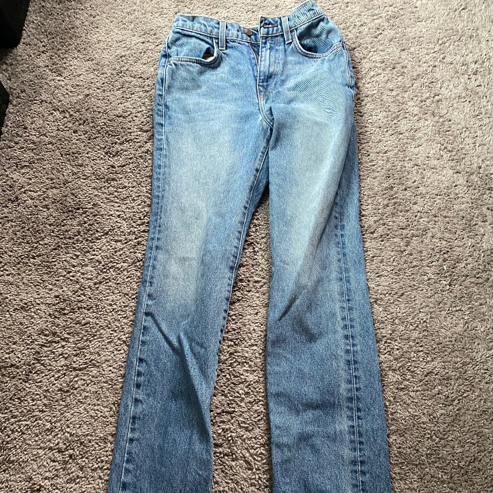 Sophie weston high-rise straight leg, 13.75oz premium denim